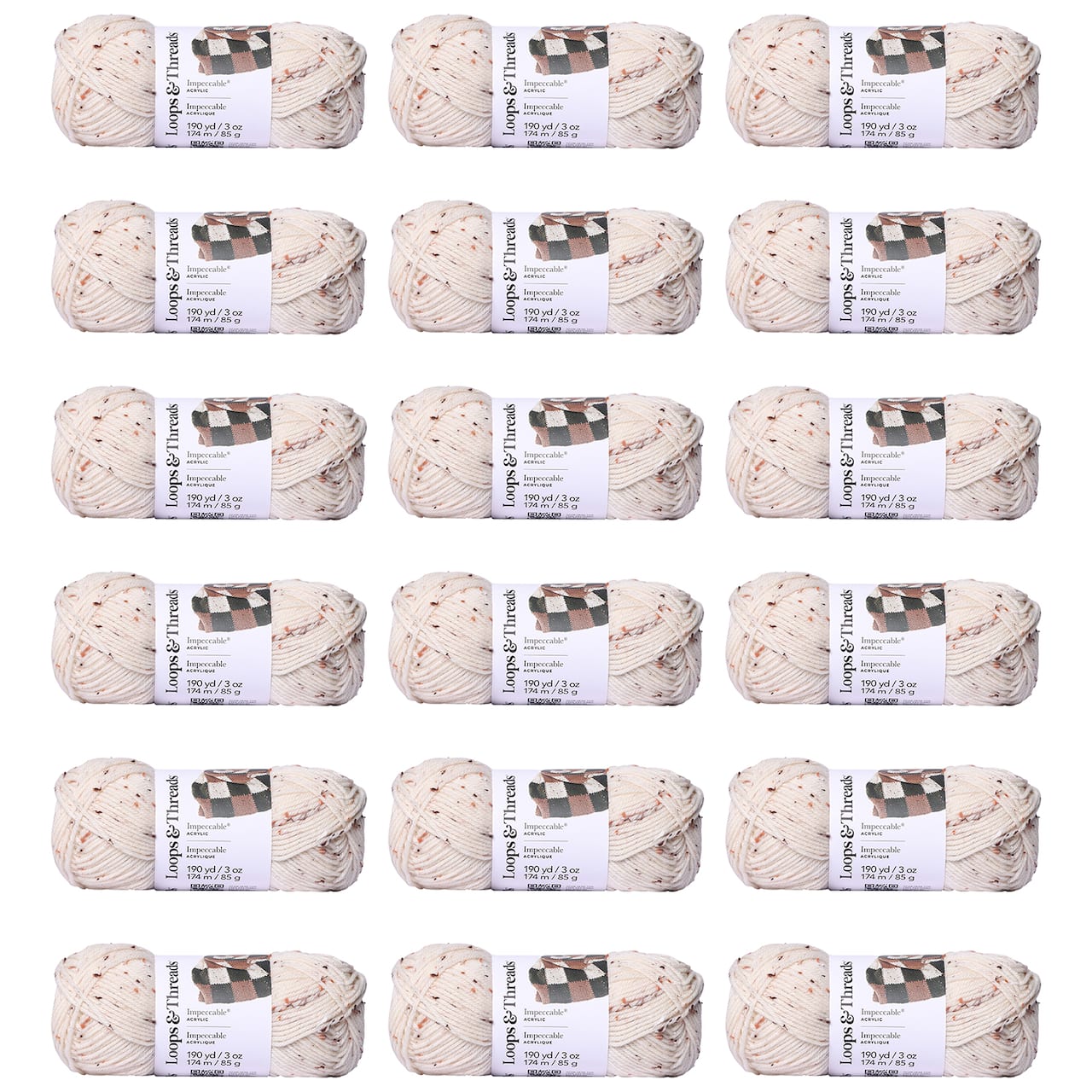 18 Pack: Impeccable™ Tweed Yarn by Loops & Threads®